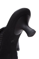 Women's Black Leather Heeled Slippers | Derimod Women's Black Leather Heeled Slippers | Derimod