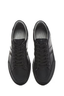 Men's Black Lace-up Leather Sneaker | Derimod Men's Black Lace-up Leather Sneaker | Derimod