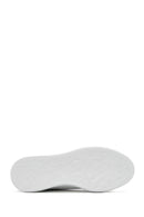 Men's White Lace-up Thick-Sole Leather Sneaker | Derimod Men's White Lace-up Thick-Sole Leather Sneaker | Derimod