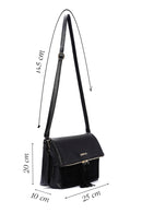 Women's Black Long Strap Crossbody Bag | Derimod Women's Black Long Strap Crossbody Bag | Derimod