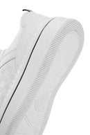 Men's White Lace-up Thick-Sole Leather Sneaker | Derimod Men's White Lace-up Thick-Sole Leather Sneaker | Derimod