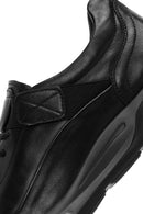 Erkek Siyah Bağcıklı Deri Casual Sneaker | Derimod Erkek Siyah Bağcıklı Deri Casual Sneaker | Derimod