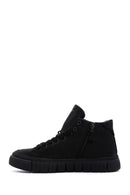 Men's Black Leather Zippered Casual Nubuck Leather Boots | Derimod Men's Black Leather Zippered Casual Nubuck Leather Boots | Derimod