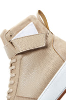 Women's Beige High Top Sneaker | Derimod Women's Beige High Top Sneaker | Derimod