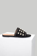 Women's Pearl Detailed Slippers | Derimod Women's Pearl Detailed Slippers | Derimod