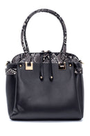 Women's Snakeskin Pattern Detailed Shoulder Bag | Derimod Women's Snakeskin Pattern Detailed Shoulder Bag | Derimod