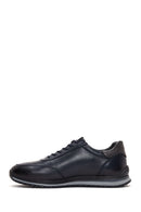 Erkek Lacivert Bağcıklı Deri Sneaker | Derimod Erkek Lacivert Bağcıklı Deri Sneaker | Derimod