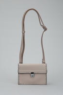Women's Crossbody Bag with Staple Detail | Derimod Women's Crossbody Bag with Staple Detail | Derimod