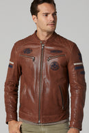 Bandito Men's Leather Jacket | Derimod Bandito Men's Leather Jacket | Derimod