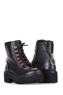 Women's Leather Boots with Zipper Detail | Derimod Women's Leather Boots with Zipper Detail | Derimod