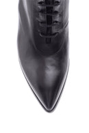Women's Heeled Laced Leather Boots | Derimod Women's Heeled Laced Leather Boots | Derimod