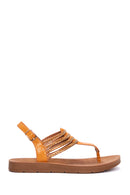 Women's Tan Flip Flops Sandals | Derimod Women's Tan Flip Flops Sandals | Derimod