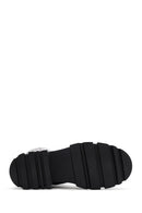 Woman Black Zippered Thick Sole Leather Boot | Derimod Woman Black Zippered Thick Sole Leather Boot | Derimod