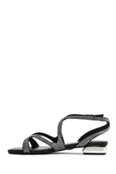 Women's Black Stone Buckle Sandals | Derimod Women's Black Stone Buckle Sandals | Derimod