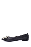 Women's Leather Stone Ballerinas | Derimod Women's Leather Stone Ballerinas | Derimod