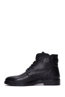 Men's Black Leather Zippered Boots | Derimod Men's Black Leather Zippered Boots | Derimod