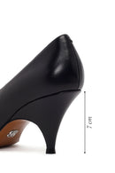 Woman Black Heeled Leather Stiletto | Derimod Woman Black Heeled Leather Stiletto | Derimod