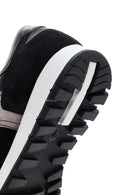 Kadın Siyah Süet Deri Detaylı Sneaker | Derimod Kadın Siyah Süet Deri Detaylı Sneaker | Derimod