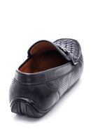 Men's Black Leather Braided Casual Loafer | Derimod Men's Black Leather Braided Casual Loafer | Derimod
