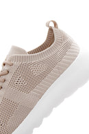 Derimod Zero Women's Beige Lace-Up Thick-Sole Sneakers | Derimod Derimod Zero Women's Beige Lace-Up Thick-Sole Sneakers | Derimod