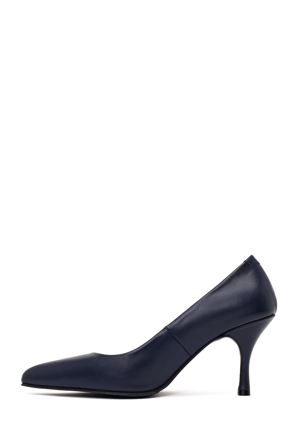 Kadın Lacivert İnce Topuklu Deri Stiletto