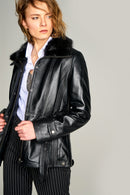 Suzy Women's Leather Jacket | Derimod Suzy Women's Leather Jacket | Derimod