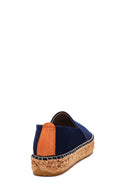 Women's Navy Blue Straw Sole Espadrille | Derimod Women's Navy Blue Straw Sole Espadrille | Derimod