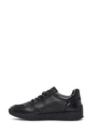 Erkek Siyah Bağcıklı Deri Sneaker | Derimod Erkek Siyah Bağcıklı Deri Sneaker | Derimod