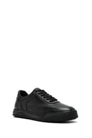 Erkek Siyah Bağcıklı Deri Sneaker | Derimod Erkek Siyah Bağcıklı Deri Sneaker | Derimod