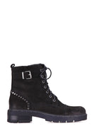 Buckle Women's Suede Boots | Derimod Buckle Women's Suede Boots | Derimod