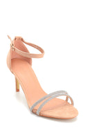 Women's Stone Detailed Heeled Sandals | Derimod Women's Stone Detailed Heeled Sandals | Derimod
