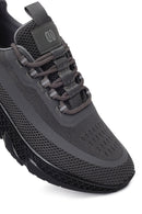 Derimod Zero Male Gray Thick-Soled Lace-Up Fabric Sneaker | Derimod Derimod Zero Male Gray Thick-Soled Lace-Up Fabric Sneaker | Derimod