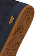 Erkek Lacivert Bağcıklı Nubuk Deri Sneaker | Derimod Erkek Lacivert Bağcıklı Nubuk Deri Sneaker | Derimod