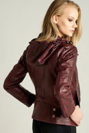 BELAIR WOMEN'S LEATHER JACKET | Derimod BELAIR WOMEN'S LEATHER JACKET | Derimod