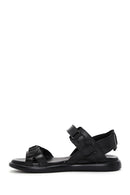 Women's Black Leather Comfort Sandals | Derimod Women's Black Leather Comfort Sandals | Derimod