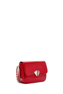 Women's Red Long Strap Patent Leather Crossbody Bag | Derimod Women's Red Long Strap Patent Leather Crossbody Bag | Derimod