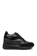 Geox Kadın Siyah D Zosma Bağcıklı Dolgu Topuklu Deri Sneaker | Derimod Geox Kadın Siyah D Zosma Bağcıklı Dolgu Topuklu Deri Sneaker | Derimod