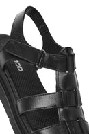 Women's Black Strappy Leather Sandals | Derimod Women's Black Strappy Leather Sandals | Derimod
