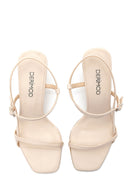 Women's Beige Heeled Sandals | Derimod Women's Beige Heeled Sandals | Derimod