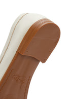 Women's Cream Leather Masculine Loafer | Derimod Women's Cream Leather Masculine Loafer | Derimod