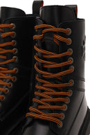 Harley Davidson Male Black Coro Zip Closure Leather Combat Boots | Derimod Harley Davidson Male Black Coro Zip Closure Leather Combat Boots | Derimod