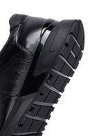 Erkek Siyah Bağcıklı Deri Casual Sneaker | Derimod Erkek Siyah Bağcıklı Deri Casual Sneaker | Derimod