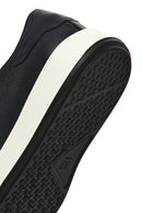 Men's Navy Blue Lace-up Thick-Sole Leather Sneaker | Derimod Men's Navy Blue Lace-up Thick-Sole Leather Sneaker | Derimod