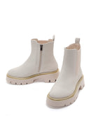 Women's Beige Thick Soled Chelsea Boots | Derimod Women's Beige Thick Soled Chelsea Boots | Derimod