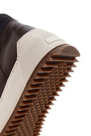 Men's Brown Thick-Sole Leather Sports Boots | Derimod Men's Brown Thick-Sole Leather Sports Boots | Derimod
