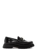 Kadın Siyah Toka Detaylı Deri Maskülen Loafer | Derimod Kadın Siyah Toka Detaylı Deri Maskülen Loafer | Derimod