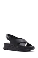 Kadın Siyah Bantlı Comfort Sandalet | Derimod Kadın Siyah Bantlı Comfort Sandalet | Derimod