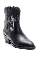 Women's Suede Leather Cowboy Boots | Derimod Women's Suede Leather Cowboy Boots | Derimod