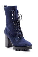 Women's Heeled Suede Leather Boots | Derimod Women's Heeled Suede Leather Boots | Derimod