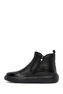 Male Black Zip Closure Thick-Soled Leather Boots | Derimod Male Black Zip Closure Thick-Soled Leather Boots | Derimod